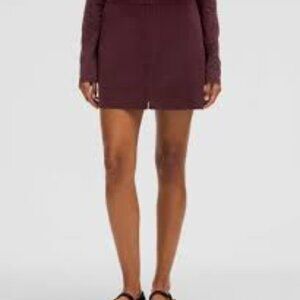 Lululemon Athletica Skirt | NWT Med Lululemon Ribbed Knit Mini- Front Zip